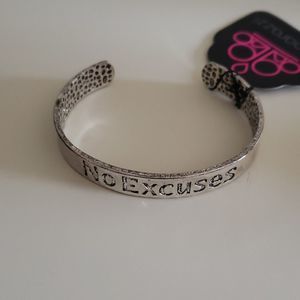 Paparazzi Silver "No Excuses" Cuff Bracelet